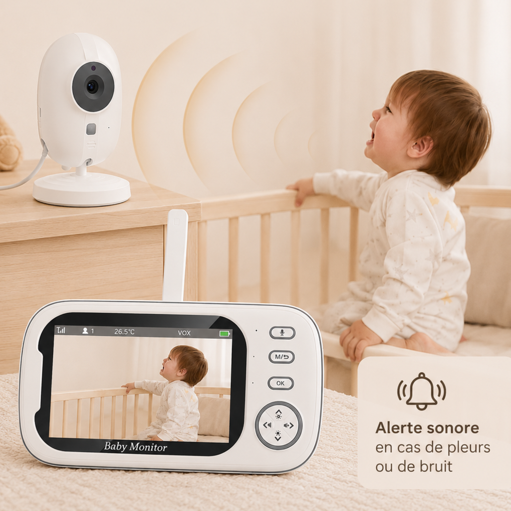 Babyphone vidéo compact 3,5 pouces