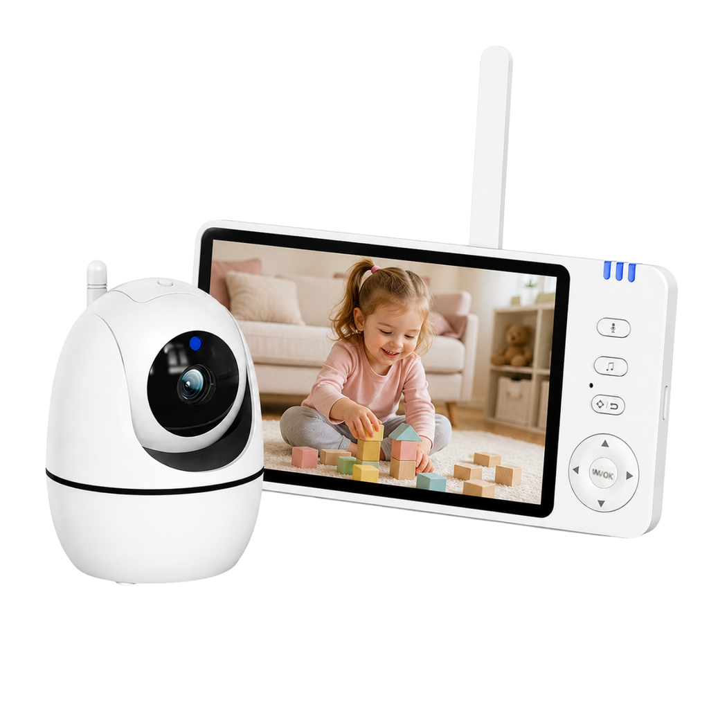 Babyphone vidéo grand écran 5 pouces