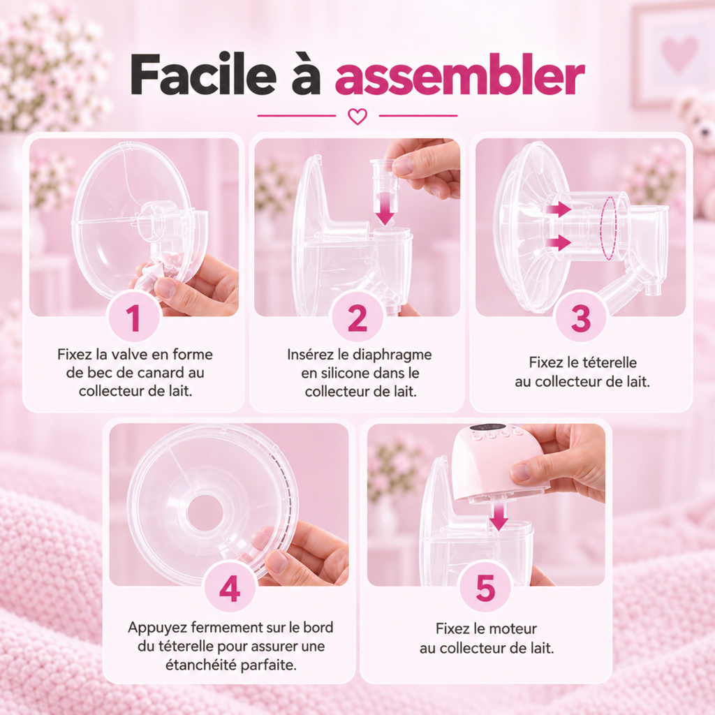 Tire-lait électrique double mains libres