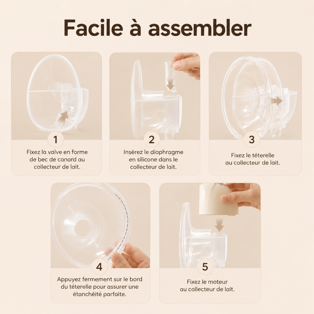 Tire-lait électrique double mains libres