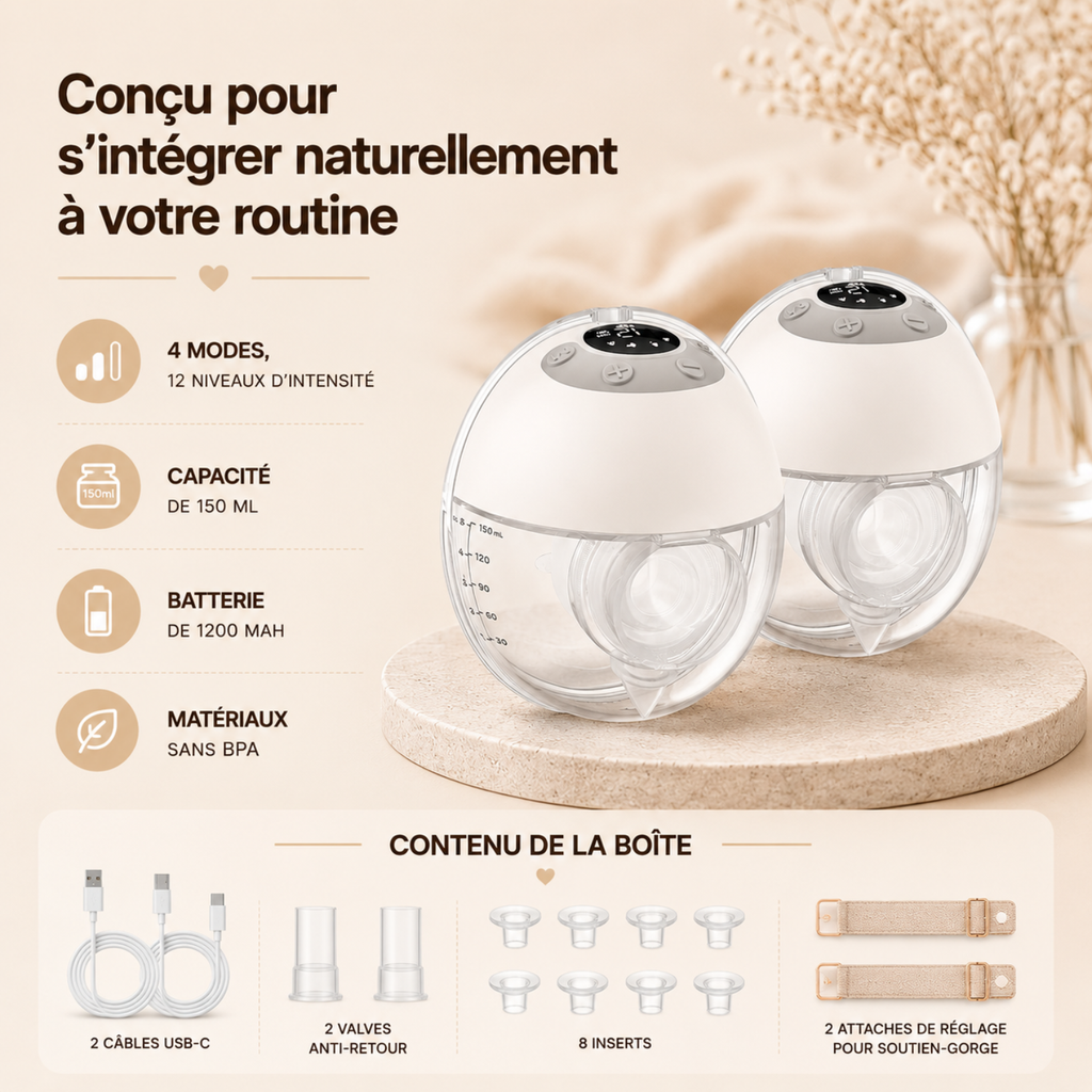Tire-lait électrique double pompage