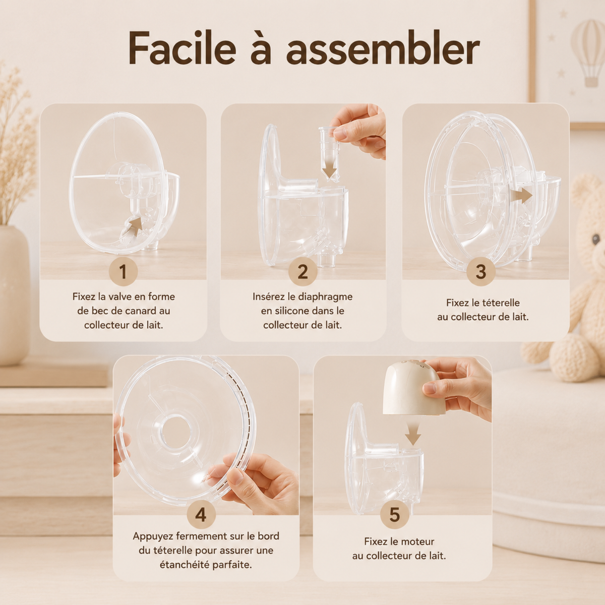 Tire-lait électrique double pompage