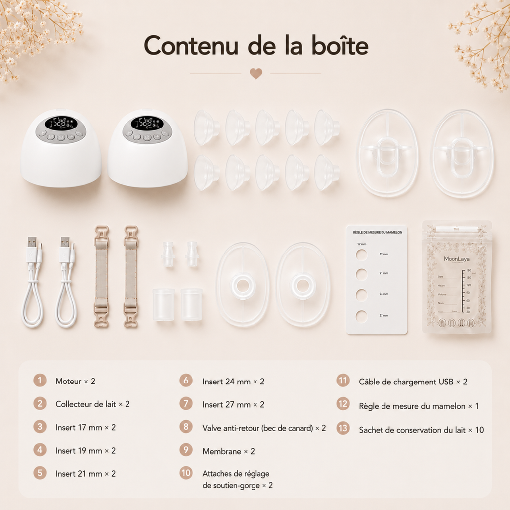 Tire-lait électrique double pompage