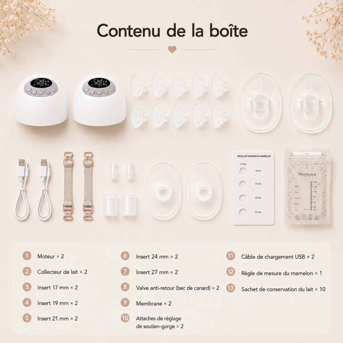 Tire-lait électrique double pompage