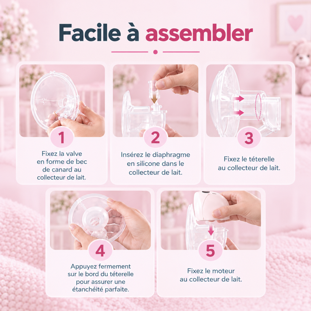 Tire-lait électrique simple mains libres
