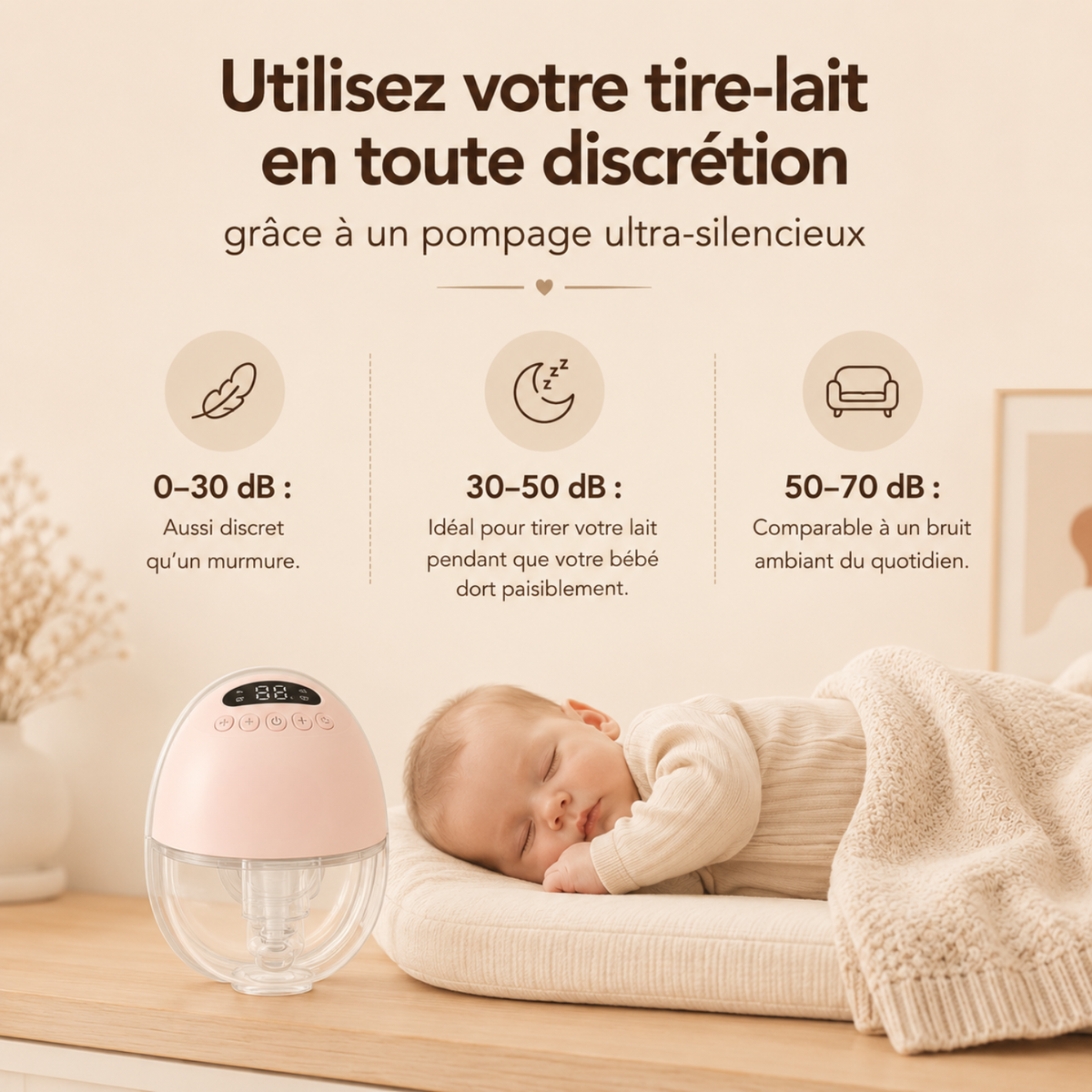 Tire-lait électrique simple mains libres