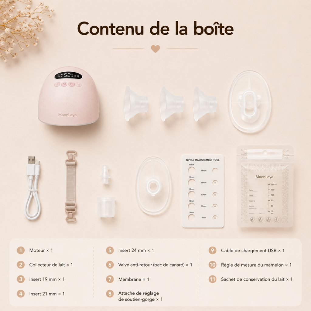 Tire-lait électrique simple mains libres